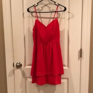 Bebe Hibiscus (Coral) Party Dress